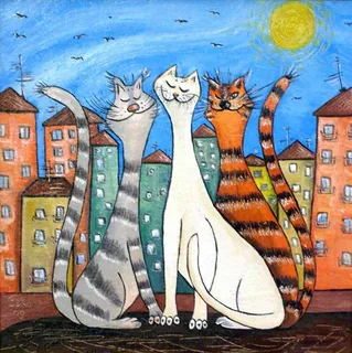 Участие в выставке детского творчества "Мартовские коты"
